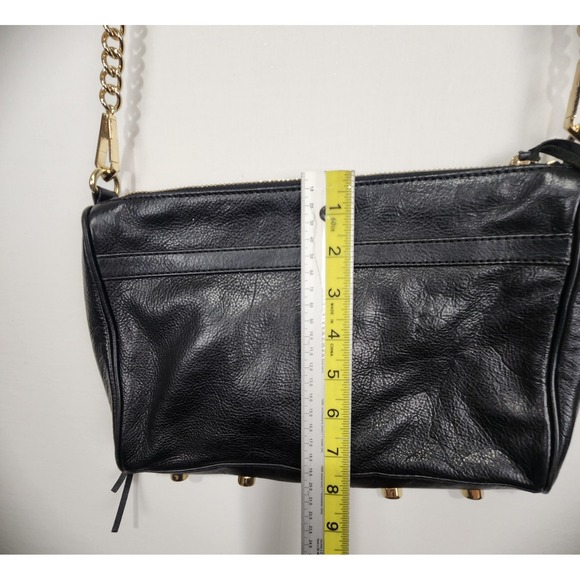 Rebecca Minkoff Solid Black Leather Crossbody Purse - Picture 9 of 13